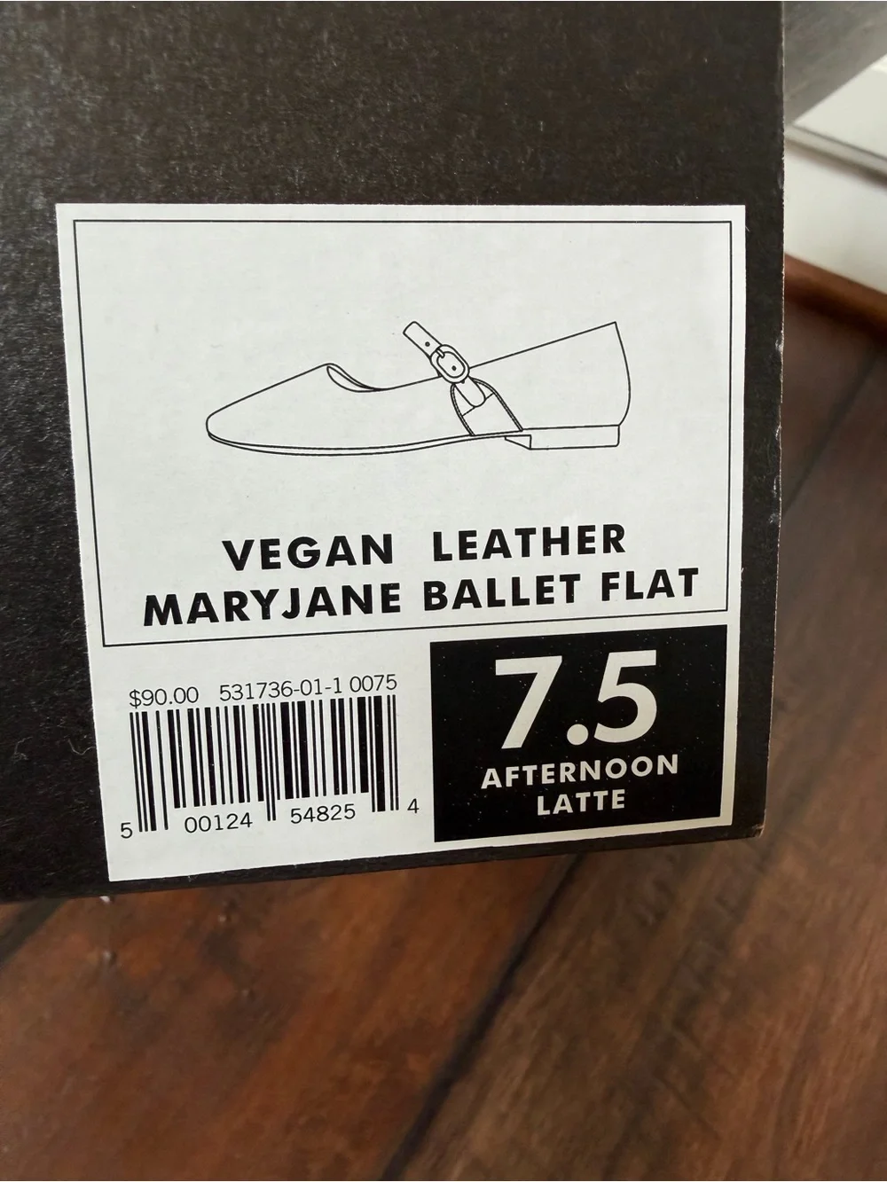 Banana Republic Factory Vegan Leather Nude Tan Mary Jane Flat